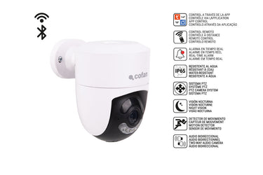 Cofan – Cámara de Seguridad Inteligente con WiFi | Visión 355º | Audio Bidireccional | Control Remoto TuyaSmart